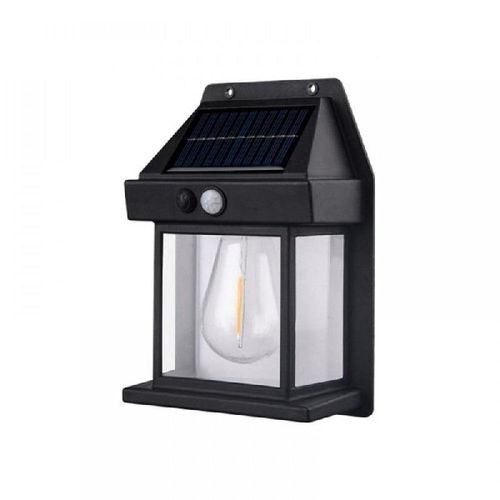 Solar Lamp Light Outdoor Wall-Black