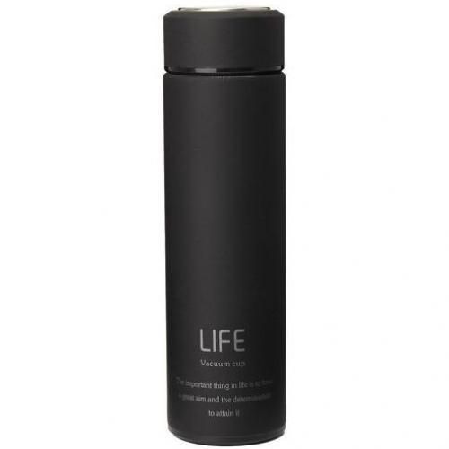 Life Stainless Steel Vacuum Water Bottle, 0.45Litre - Black