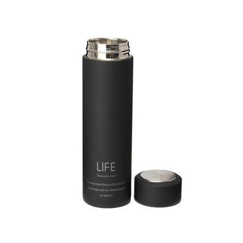 Life Stainless Steel Vacuum Water Bottle, 0.45Litre - Black