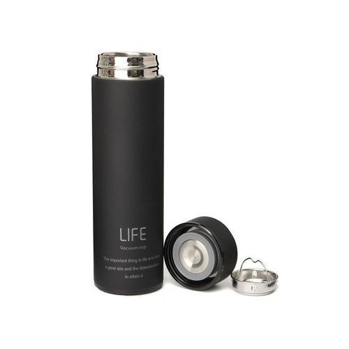 Life Stainless Steel Vacuum Water Bottle, 0.45Litre - Black