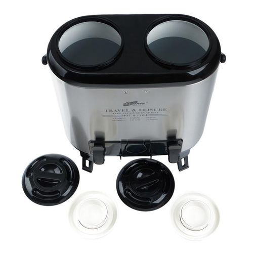 Hot And Cold Twin Thermos 15 Litres  2 Taps, Keeps Heat For 12 Hours Each Side Consists Of 7.5Litres Approximately 9Cups Each Side