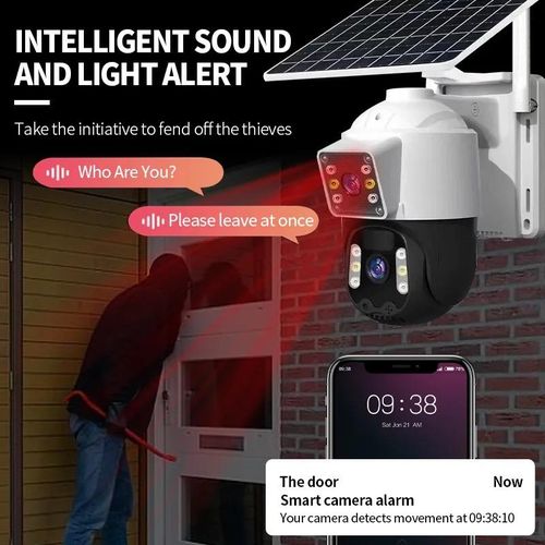 Cctv V360PRO 3MP HD WIFI Dual lens Motion Detect Auto Tracking Solar PTZ Sim Card 10000mah Low-Power Battery Network Camera