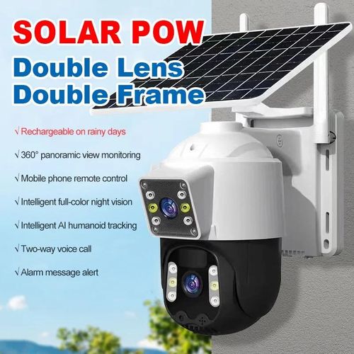 Cctv V360PRO 3MP HD WIFI Dual lens Motion Detect Auto Tracking Solar PTZ Sim Card 10000mah Low-Power Battery Network Camera