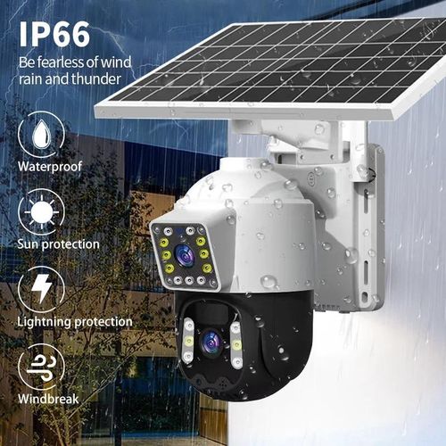 Cctv V360PRO 3MP HD WIFI Dual lens Motion Detect Auto Tracking Solar PTZ Sim Card 10000mah Low-Power Battery Network Camera