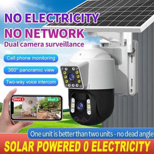Cctv V360PRO 3MP HD WIFI Dual lens Motion Detect Auto Tracking Solar PTZ Sim Card 10000mah Low-Power Battery Network Camera