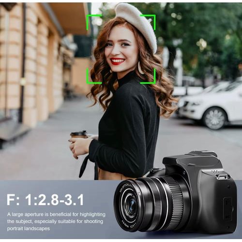 Komery W2 64MP 4K Digital Camera 10X Optical Zoom 3-Inch IPS Display comes with 32GB SD Card - Black