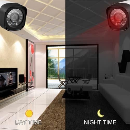 AHD KIT 1080p HD 4-way Home Security Video Surveillance Camera CCTV Camera DVR Kit- Multicolor