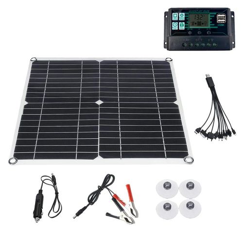 200W Solar Panel Kit Solar Panel High Efficience Travel & Phone Boat Portable 12V Battery Charger with Controller 40A
