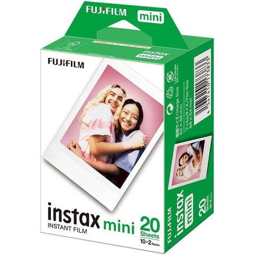 Fuji Instax Film For Instax Mini 11/12/SE, 20 Sheets, White Border, Instax Mini Sheets