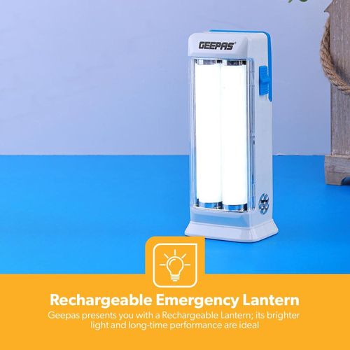 Geepas Rechargeable LED Emergency Lantern with 4 Hours Working & 18 Pcs SMD 0.2W Hi-Power Luminous LEDs Deal for Home, Camping & More - Multicolor