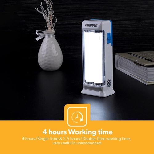 Geepas Rechargeable LED Emergency Lantern with 4 Hours Working & 18 Pcs SMD 0.2W Hi-Power Luminous LEDs Deal for Home, Camping & More - Multicolor