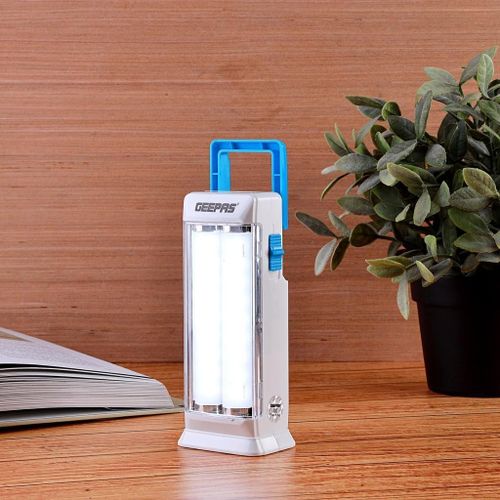 Geepas Rechargeable LED Emergency Lantern with 4 Hours Working & 18 Pcs SMD 0.2W Hi-Power Luminous LEDs Deal for Home, Camping & More - Multicolor