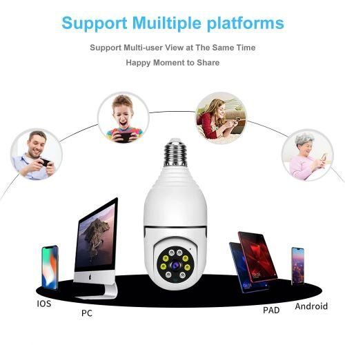 Panoramic Camera Generic Wireless IP Wifi Panoramic Security CCTV Bulb Camera 1080P  E27PTZ Motion Auto Tracking Cam