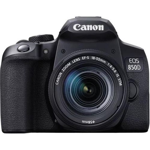 Canon DSLR Camera 24.1 MP 25fps 4K Movie Wi-Fi Bluetooth EOS850D - Black .
