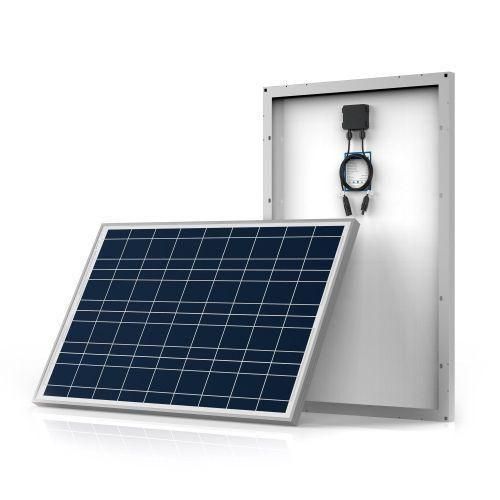 100W Solar Panel Kit + 50AH Solar Battery + 10AH Controller + 50M Cable Roll - Black
