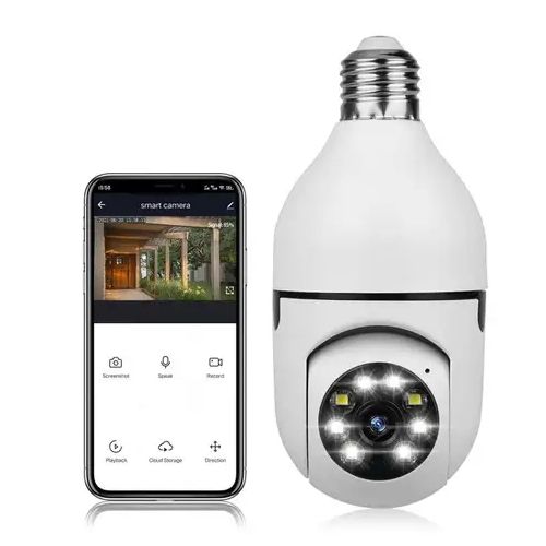 Bulb Light Camera CCTV Home Security IP WiFi Wireless V360.