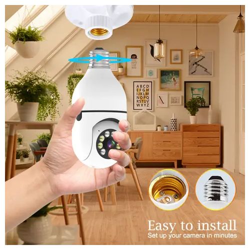 Bulb Light Camera CCTV Home Security IP WiFi Wireless V360.