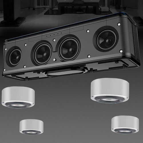 4 Pcs HIFI Speaker Spikes Stand Feet Pad Aluminum Alloy Isolation Absorb Shock Amplifier Base Feet for Speakers CD Amplifier