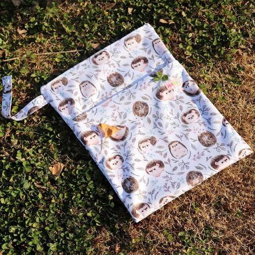 Diaper Wet Bags Baby Nappy Bag Waterproof Dry Nappy Double Zipper Handbag Stroller Carry Pack Travel Outdoor Storage Nappies