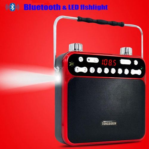 With Two 18650 Portable Wireless Bluetooth Speaker Outdoor Loud Microphone Fm Radio Aux Usb Tf Mp3 Player Led Touch