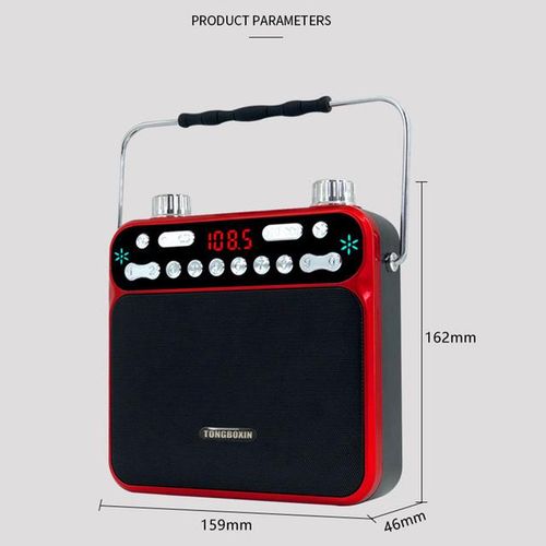 With Two 18650 Portable Wireless Bluetooth Speaker Outdoor Loud Microphone Fm Radio Aux Usb Tf Mp3 Player Led Touch