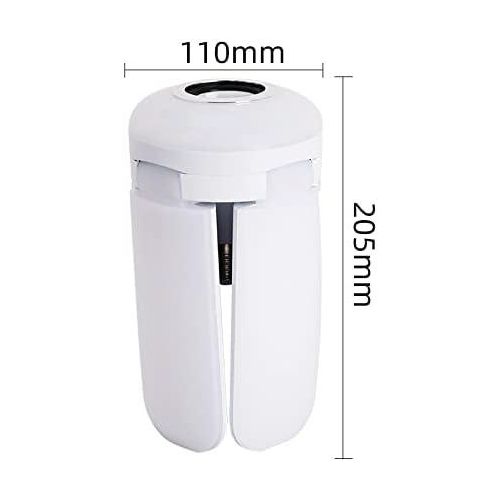 Smart Speaker Folding Deformation Lamp, LED Fan Music Light Bulb, Colour Changing Lamp with Built-In Bluetooth Speaker And Remote Control for Home Stage Bar Party-White