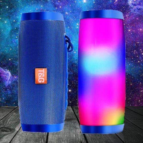 Bluetooth-Compatible Portable Speaker Wireless Powerful High Boombox Outdoor Waterproof Bass Hifi Tf Fm Radio With Led Light
