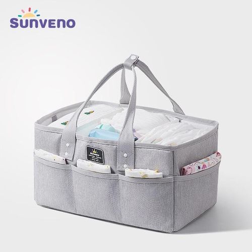 Sunveno Baby Diaper Caddy Organizer Portable Holder Bag for Diapers and Baby Wipes Nursery Storage Bin Diaper Baby Bag