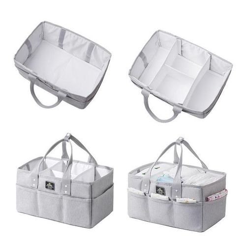 Sunveno Baby Diaper Caddy Organizer Portable Holder Bag for Diapers and Baby Wipes Nursery Storage Bin Diaper Baby Bag