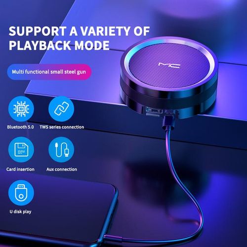 Portable Bluetooth Speaker Wireless Bass Subwoofer Outdoor Tws Connection High Quality Sound Mc-A7 Waterproof Bluetooth Speaker