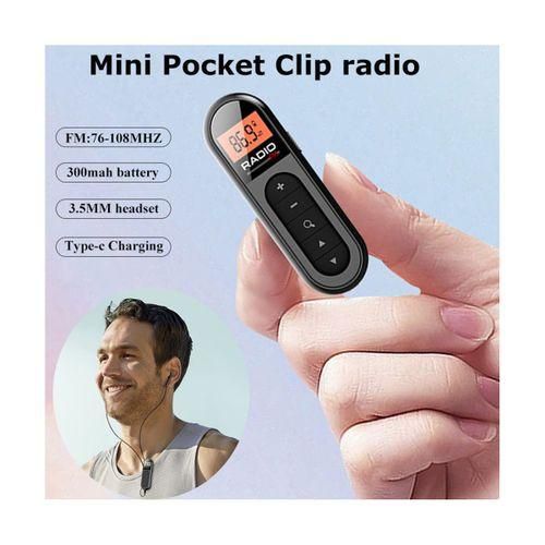 Mini Pocket FM Radio Rechargeable Portable 76108MHZ Radio