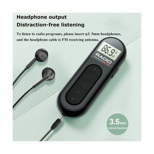 Mini Pocket FM Radio Rechargeable Portable 76108MHZ Radio