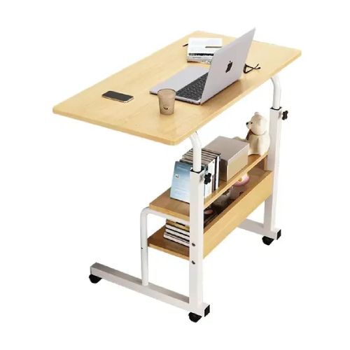 Laptop Table Height Adjustable, Side Table with Wheels, Bedside Table, Mobile Bar Table with 4 Wheels, Overbed Table for Living Room