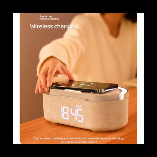 1800MAh Bluetooth Speaker Digital Alarm Clock with Wirel