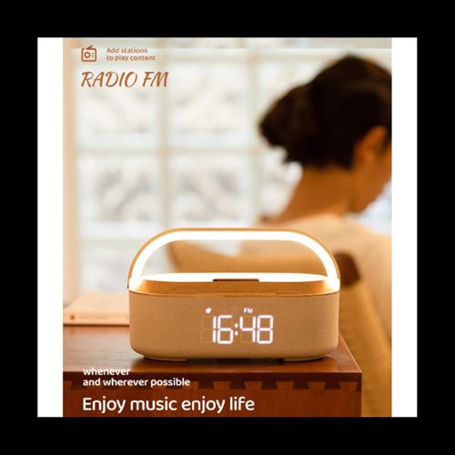 1800MAh Bluetooth Speaker Digital Alarm Clock with Wirel