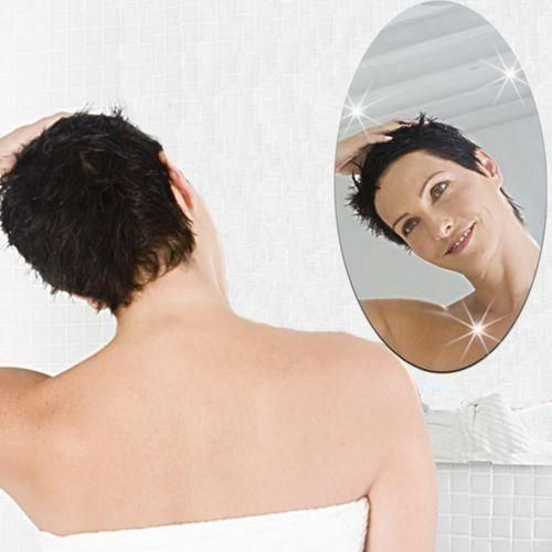 Mirror Wall Sticker Ovalshape Decorative Mirror Removable