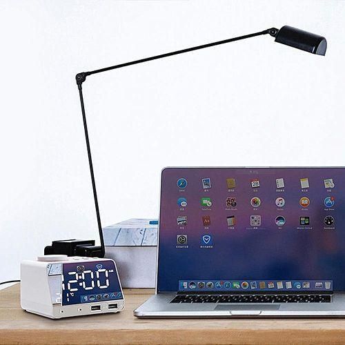 Digital Alarm Clock Bluetooth Speaker FM Radio Dual USB Ports LED Display Indoor Thermometer HT-S