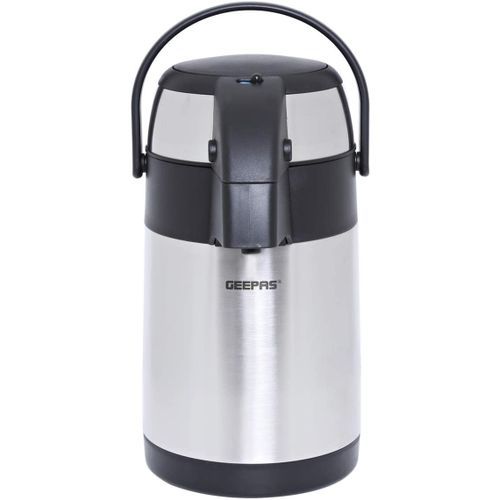 Geepas Airport Stainless Steel Flask Of 2.5Liters-Silver