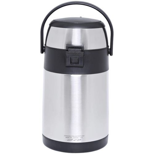Geepas Airport Stainless Steel Flask Of 2.5Liters-Silver