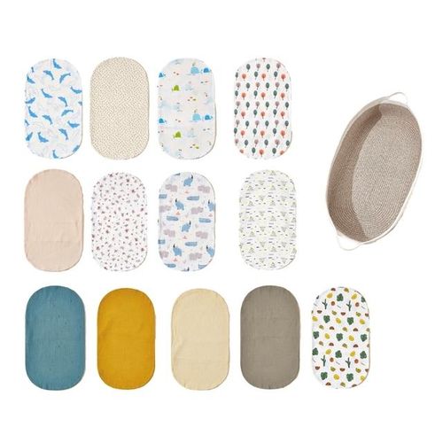 Baby Bassinet Sheet Soft Stretchy Craddle Sheets For Bassinet Mattress Cover Pad Hourglass Fitted Sheet For Boys Girls