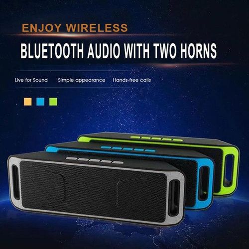 Portable Bluetooth Speaker Dual Bass Sc208 Radio Tf Usb Wireless Audio Amplifier Stereo Subwoofer Outdoor Bluetooth Sound Box
