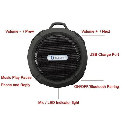 Waterproof Bluetooth Speaker Outdoor Rechargeable Wireless Speakers Portable Soundbar Subwoofer Loudspeaker Tf Mp3 Built-in