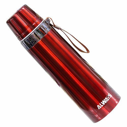 Always Slim High Quality Steel Vacuum 750ml Bottle Flask - Red