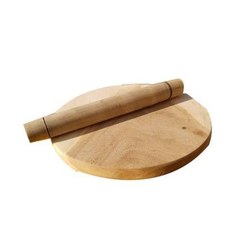 A Set of Chapati Maker  Plus Rolling Pin- Brown