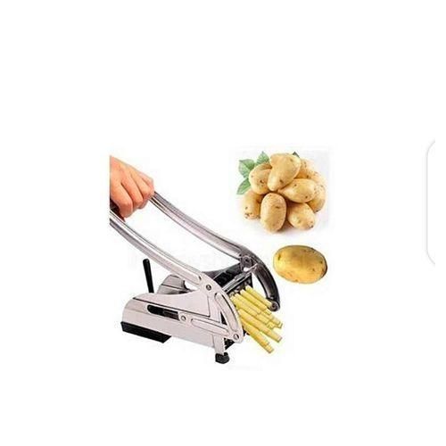 None Stainless Steel Potato Cutter Chipper Silver