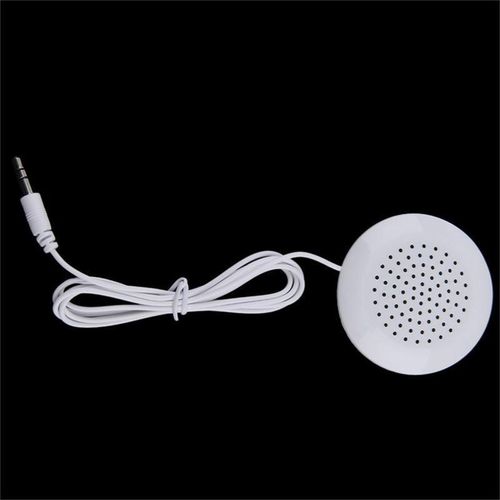 Mini Portable 3.5mm Pillow Speaker For MP3 MP4 Player-White