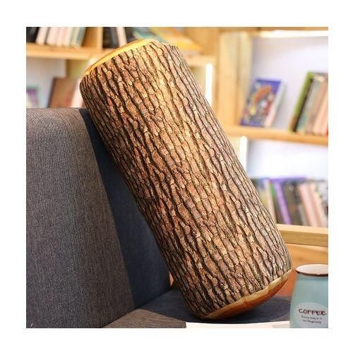 3D Simulation Wood Stump Pillow Plush Toy Creative Cutting Board Big Tree Pillow Cushion Pillow Birthday Gift Car Neck Pillow