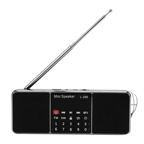 Ffyy-Mini Portable Rechargeable Stereo L-288 Fm Radio Speaker Lcd Sn Support Tf Card Usb Disk Mp3 Music Player Loudspeakerb