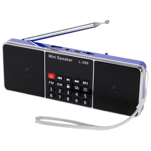Ffyy-Mini Portable Rechargeable Stereo L-288 Fm Radio Speaker Lcd Sn Support Tf Card Usb Disk Mp3 Music Player Loudspeakerb