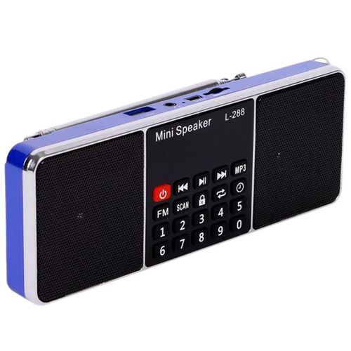 Ffyy-Mini Portable Rechargeable Stereo L-288 Fm Radio Speaker Lcd Sn Support Tf Card Usb Disk Mp3 Music Player Loudspeakerb